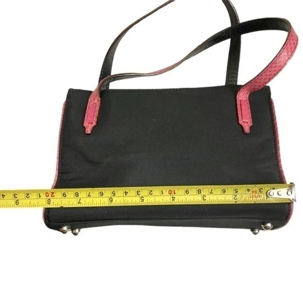 Kate spade black nylon and pink mini tote bag made in Italy rare